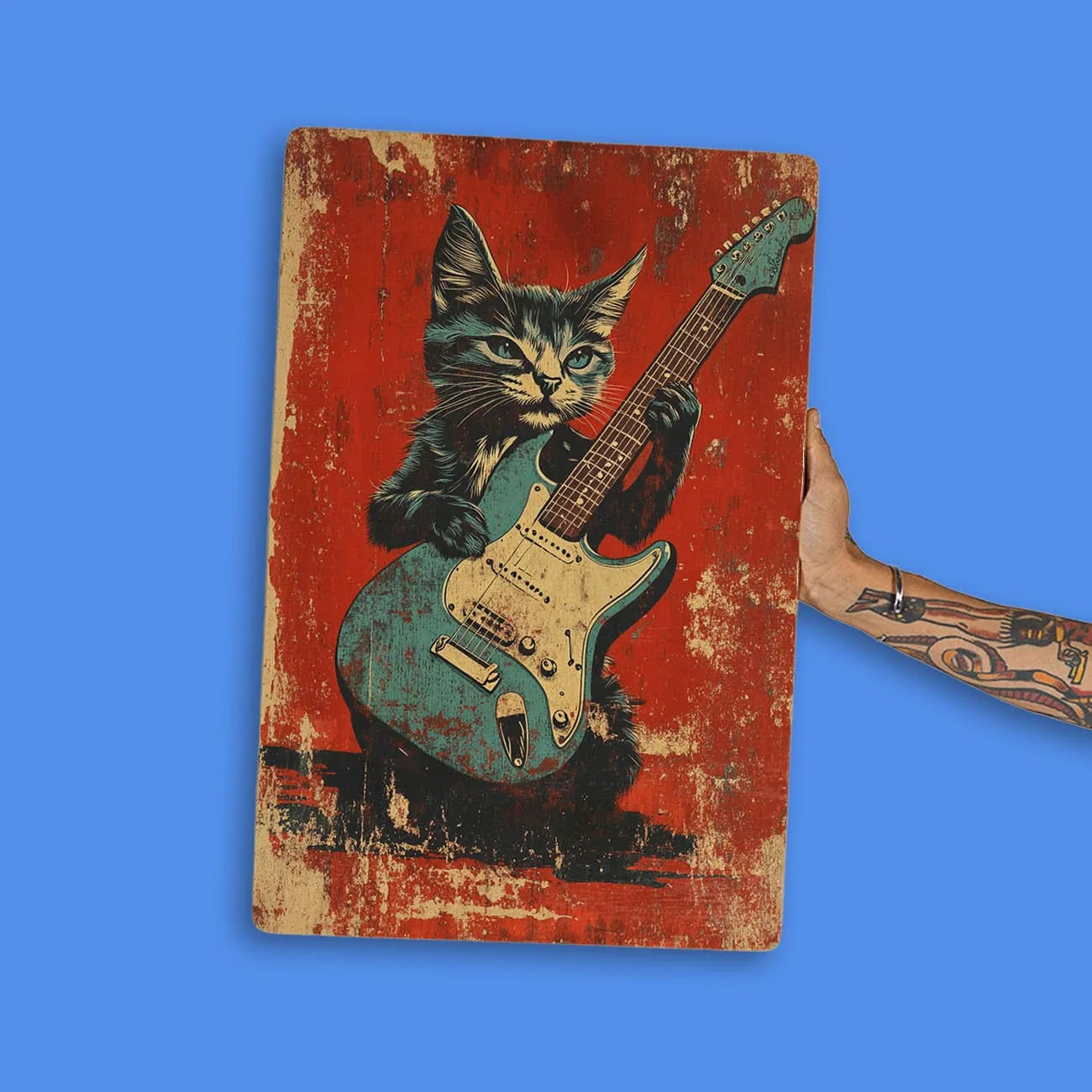 Quadro Decorativo  -   Gato Rock