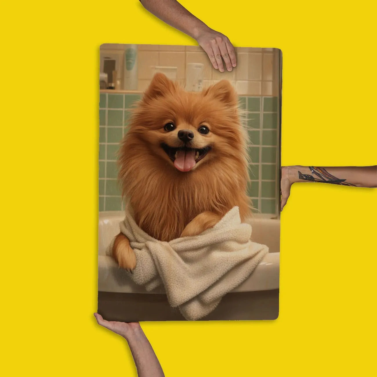 Quadro Decorativo  - Spitz na banheira