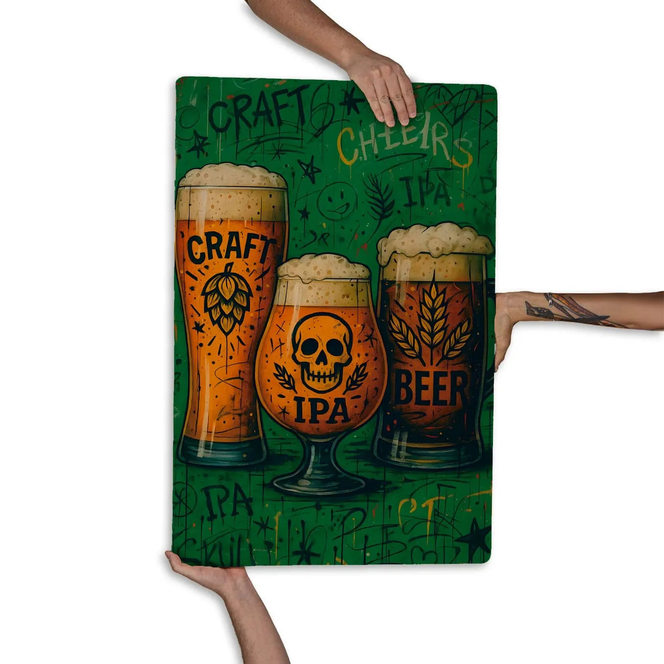 Quadro Decorativo Bares/Pub - Copos de cerveja