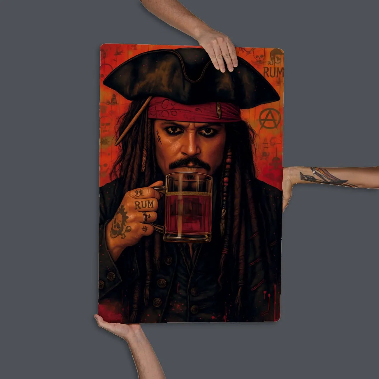 Quadro Decorativo Bares/Pub - Jack Sparrow