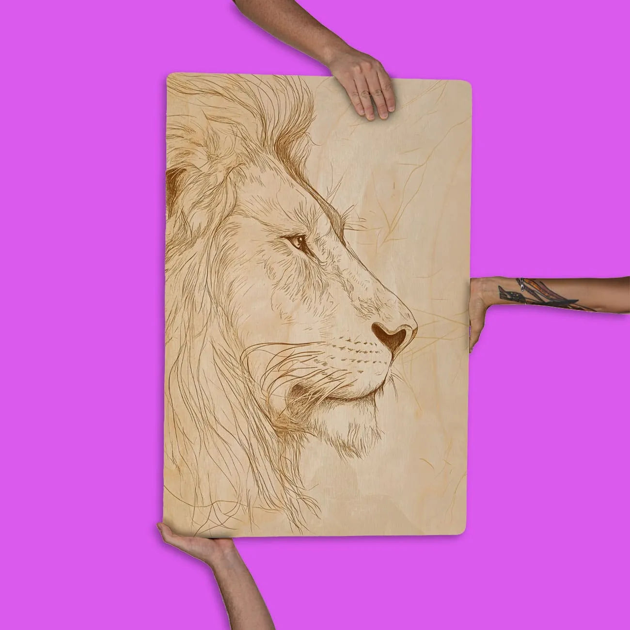 Quadro Decorativo - Leão Linhas