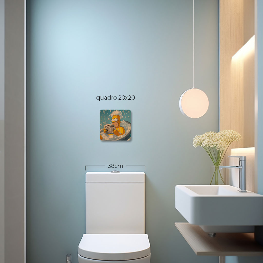 Quadro Decorativo  - Homer Simpsons no Banheiro
