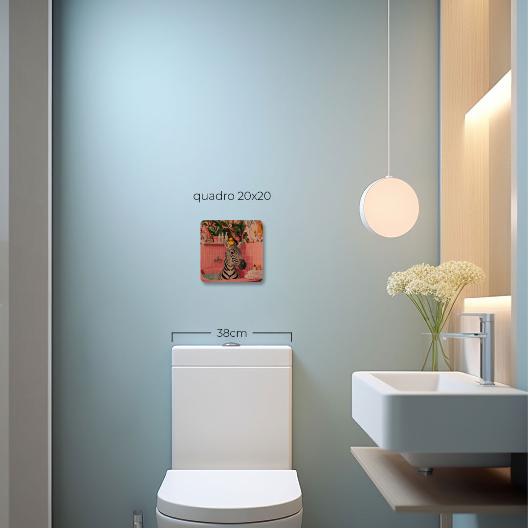 Quadro Decorativo  - Zebra na banheira