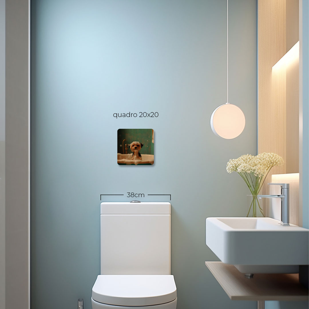 Quadro Decorativo  - Yorkshire no banho