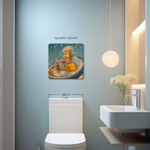 Quadro Decorativo  - Homer Simpsons no Banheiro