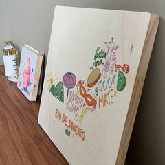 Quadro Decorativo - Brasilidades Rio De Janeiro 40 x 40 cm - Muralist Decor