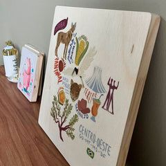 Quadro Decorativo - Brasilidades Centro Oeste 40 x 40 cm - Muralist Decor