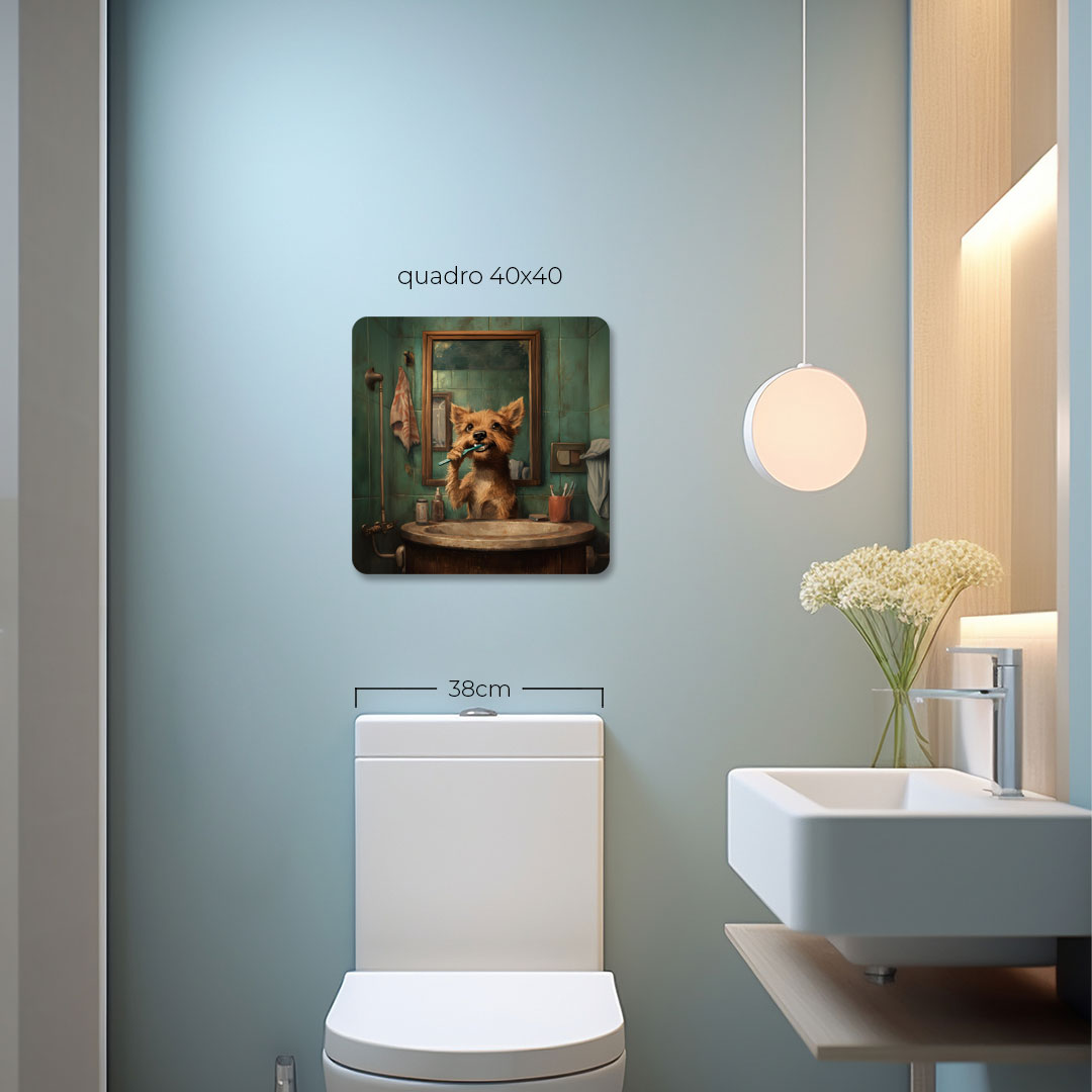 Quadro Decorativo  - SRD escovando os dentes