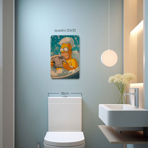 Quadro Decorativo  - Homer Simpsons no Banheiro