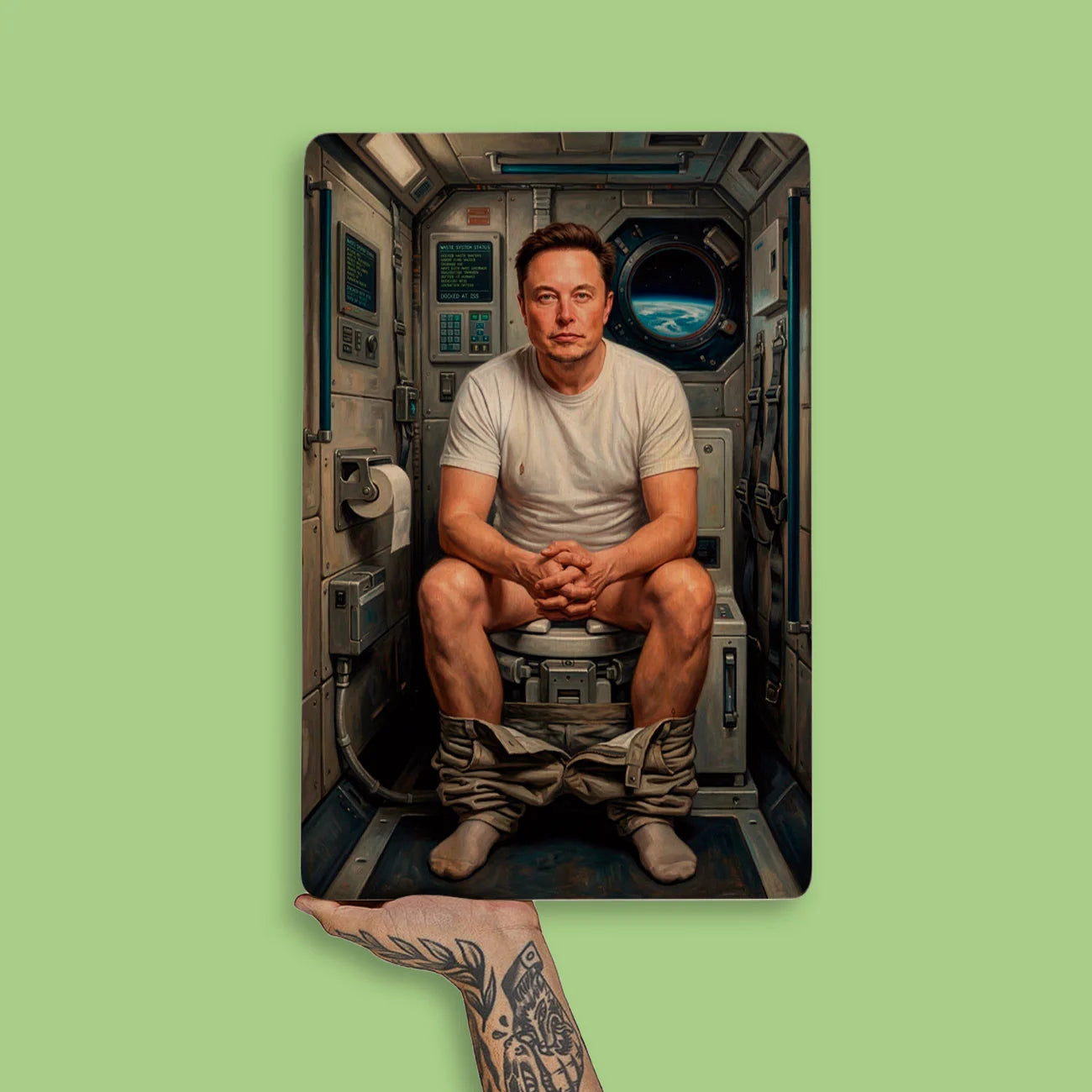 Quadro Decorativo  - Elon Musk Banheiro