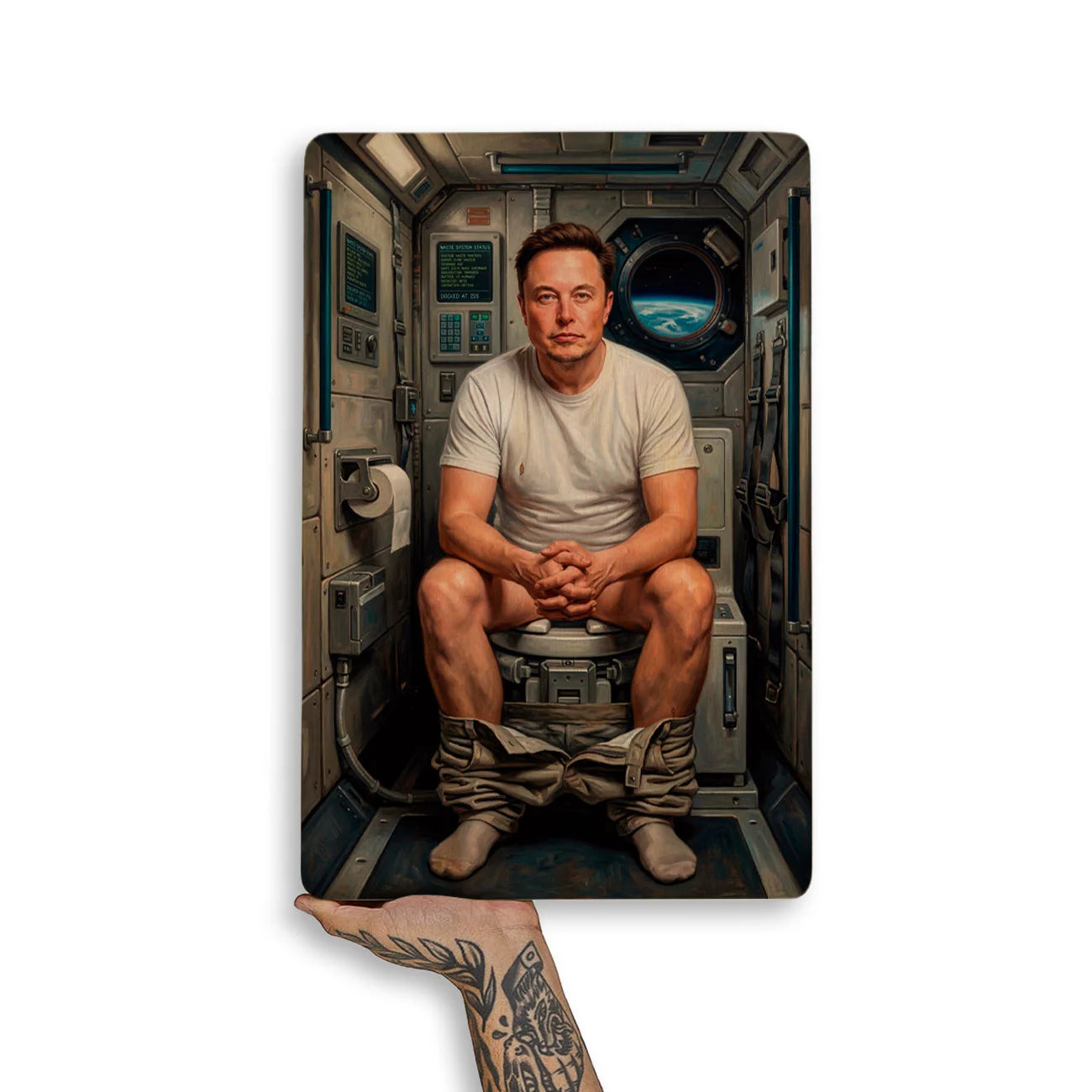 Quadro Decorativo  - Elon Musk Banheiro