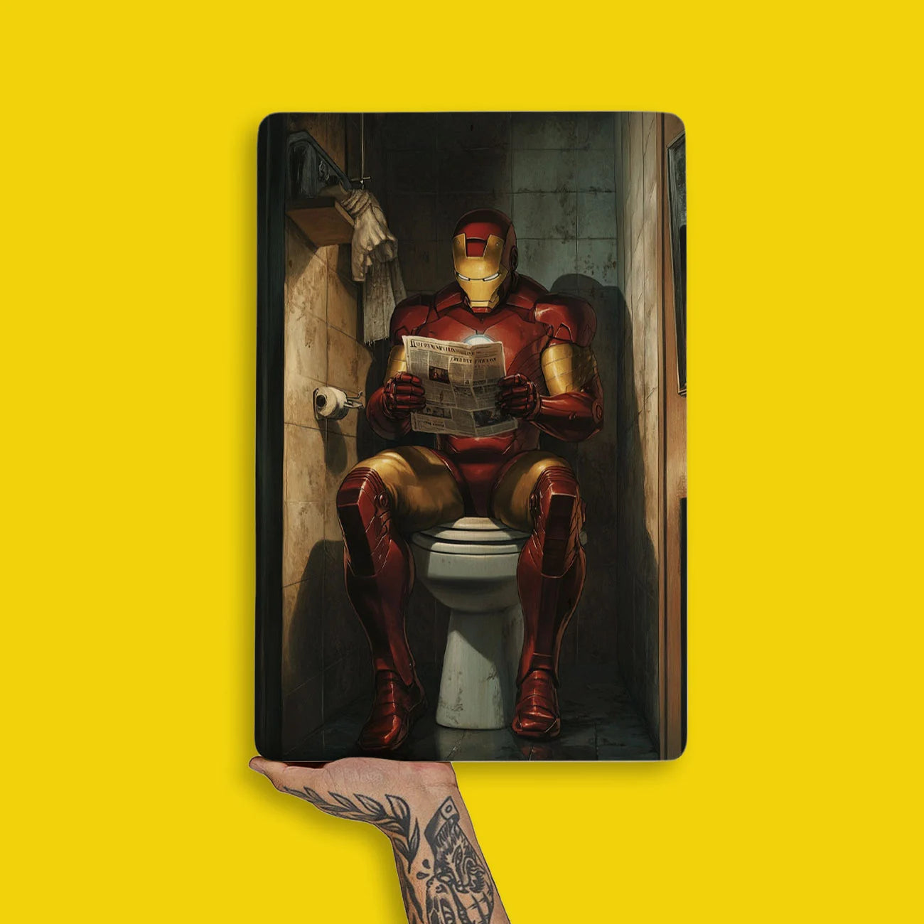 Quadro Decorativo - Homem Ferro Banheiro