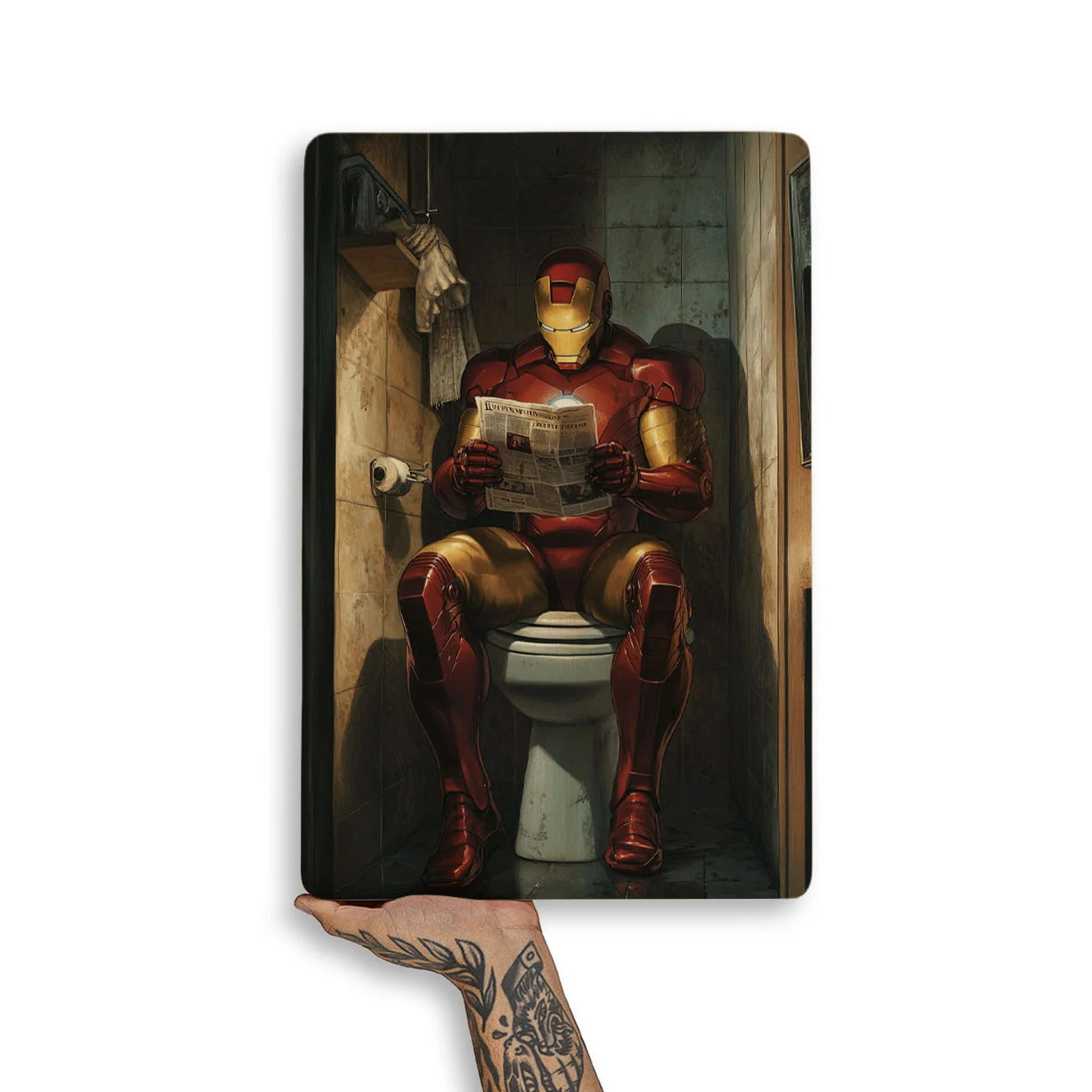 Quadro Decorativo - Homem Ferro Banheiro