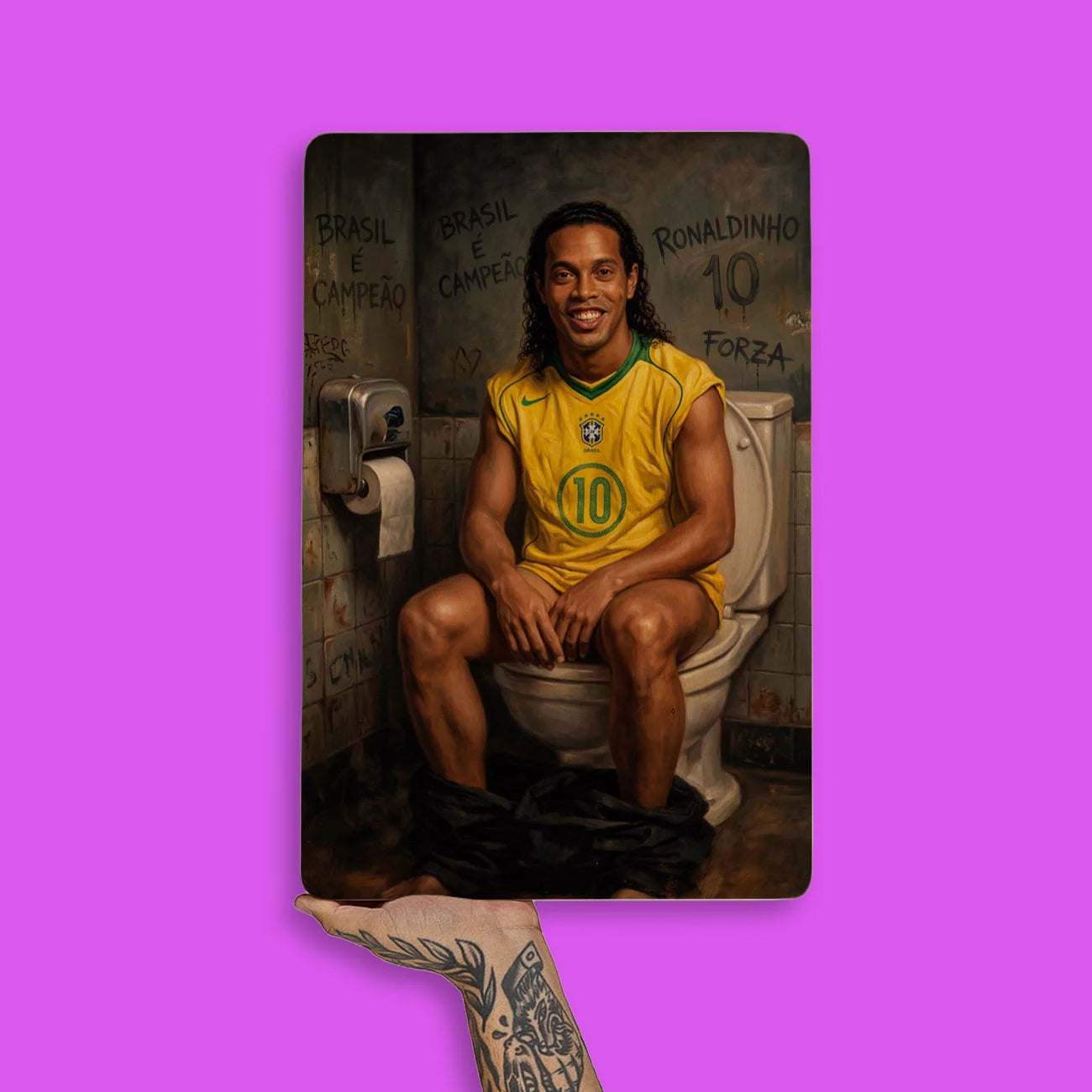 Quadro Decorativo - Ronaldinho Gaúcho Banheiro