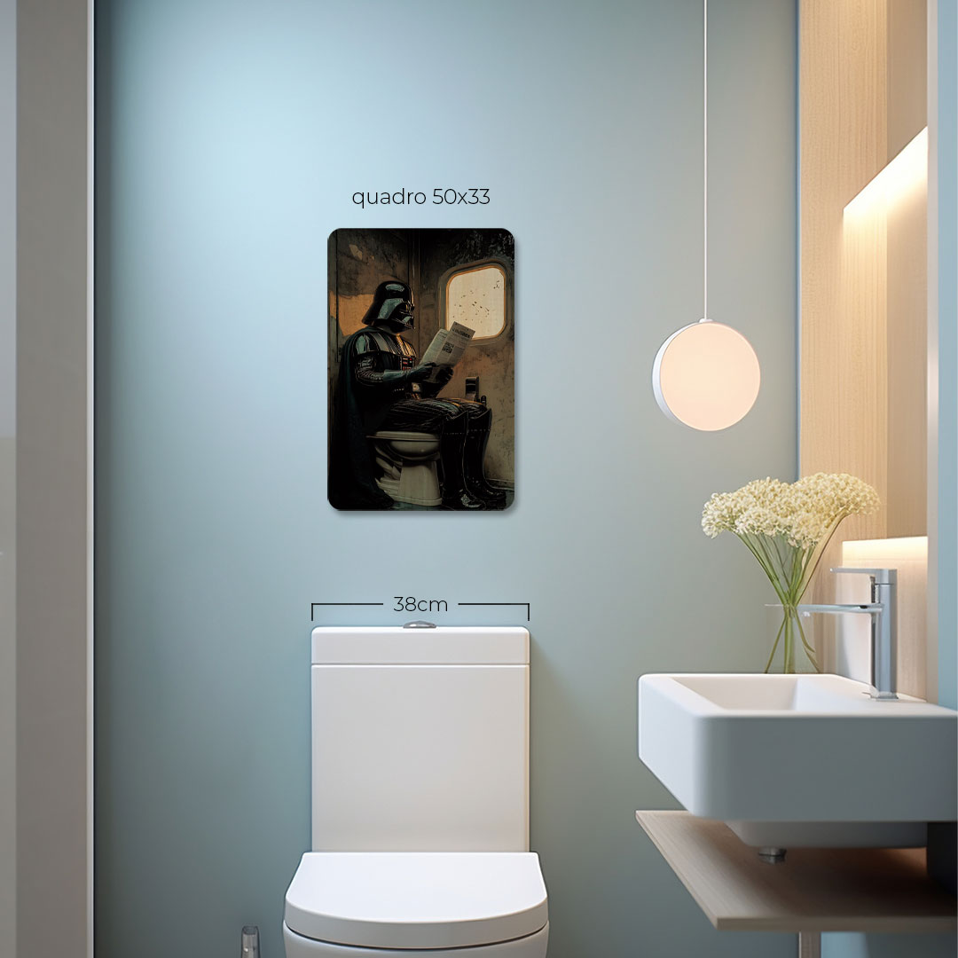 Quadro Decorativo  - Darth Vader no Banheiro