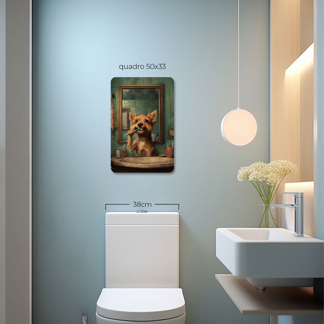 Quadro Decorativo  - SRD escovando os dentes