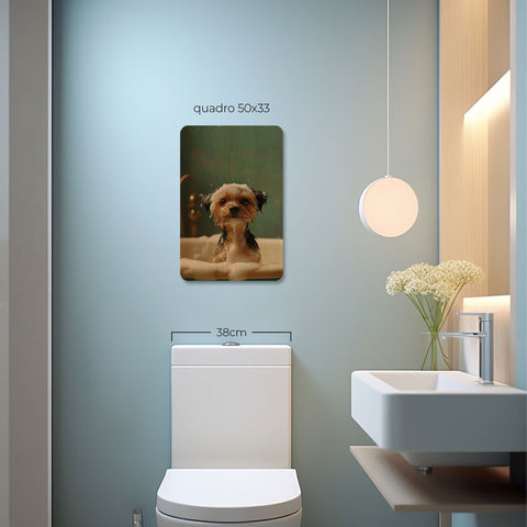 Quadro Decorativo  - Yorkshire no banho