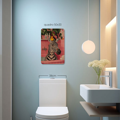 Quadro Decorativo  - Zebra na banheira