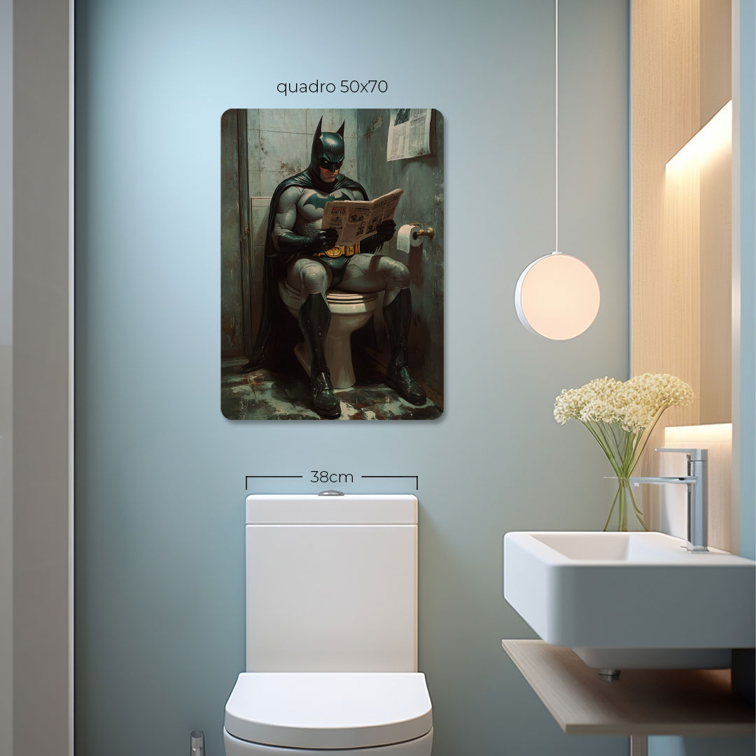 Quadro Decorativo  - Batman no Banheiro