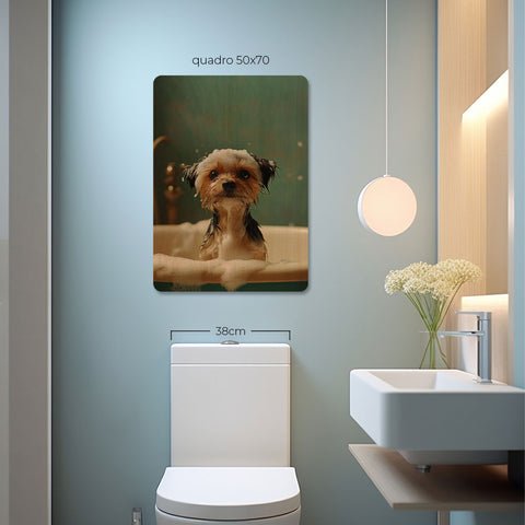 Quadro Decorativo  - Yorkshire no banho