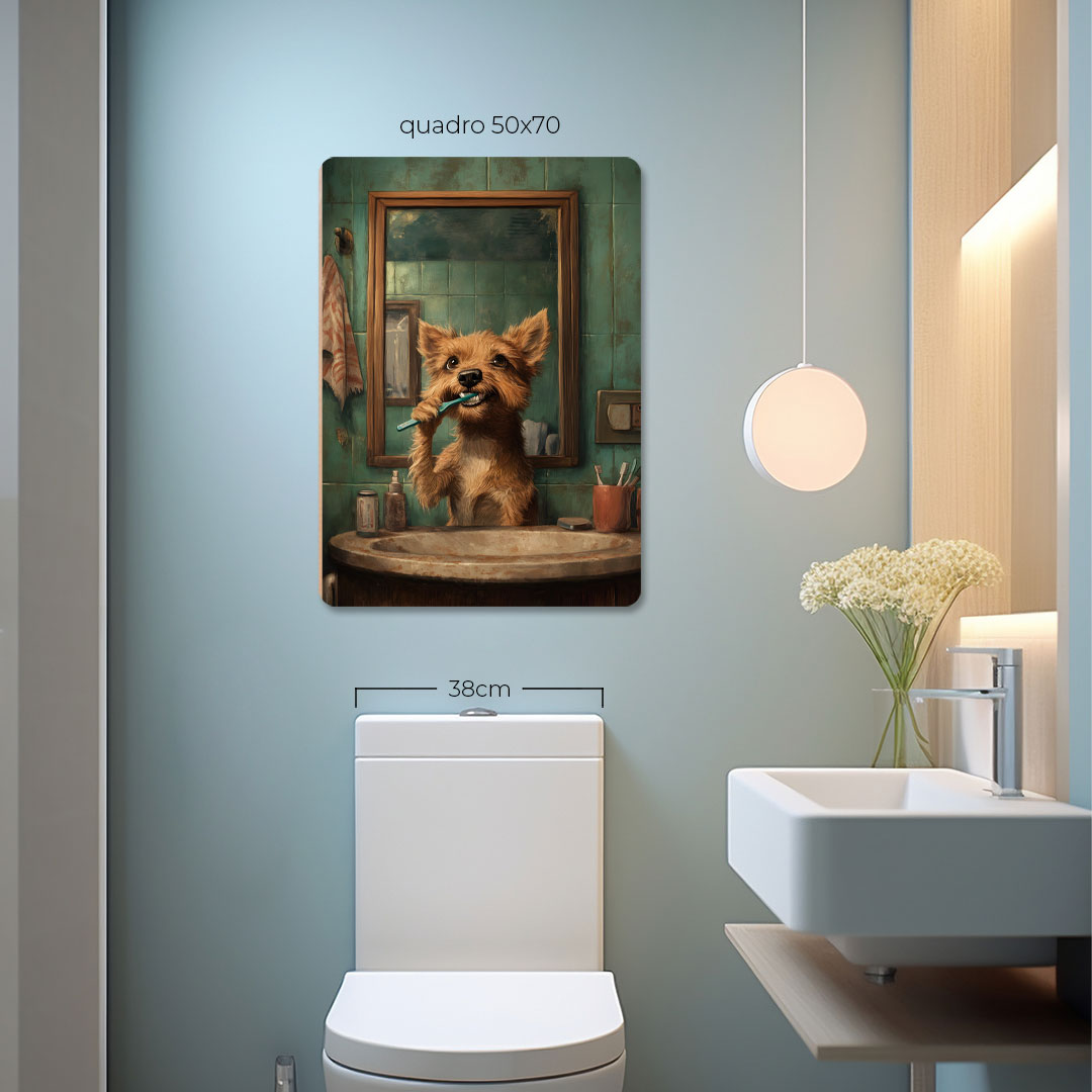 Quadro Decorativo  - SRD escovando os dentes