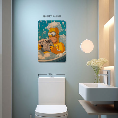 Quadro Decorativo  - Homer Simpsons no Banheiro