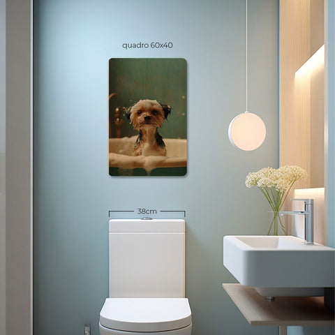 Quadro Decorativo  - Yorkshire no banho