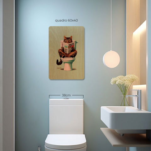Quadro Decorativo  - Gato no vaso