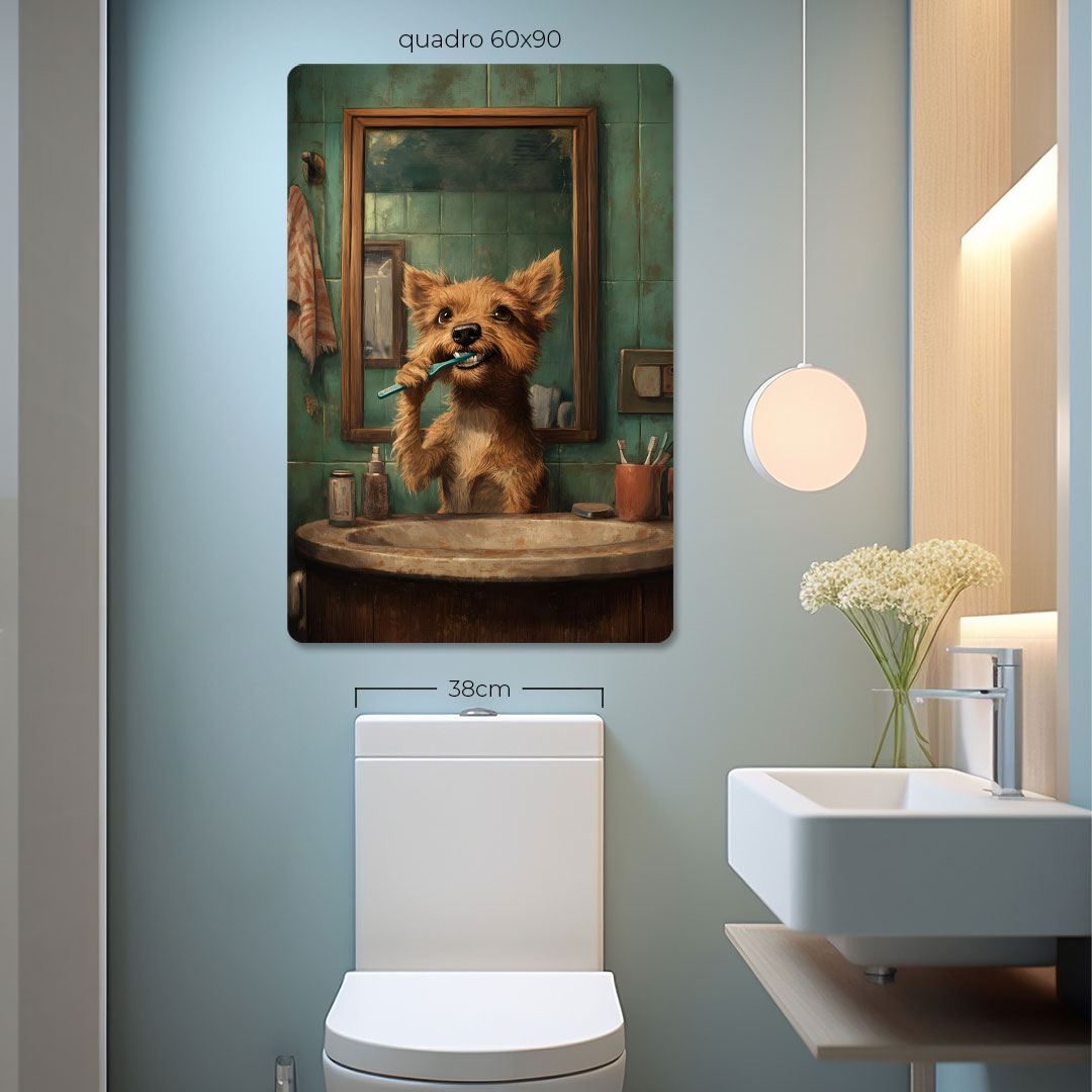Quadro Decorativo  - SRD escovando os dentes