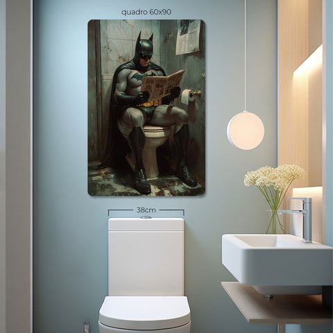 Quadro Decorativo  - Batman no Banheiro