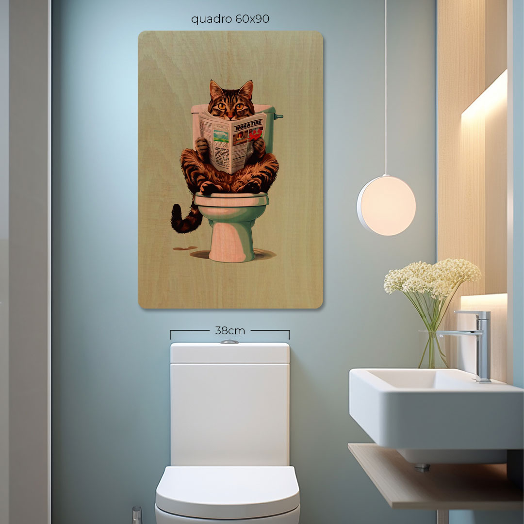 Quadro Decorativo  - Gato no vaso