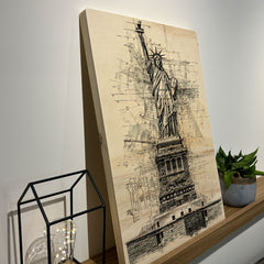 Quadro Decorativo - Estátua da Liberdade 2 50 x 33 cm - Muralist Decor