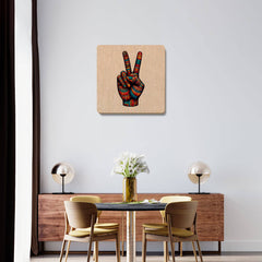 Quadro Decorativo - Paz e Amor 20 x 20 cm - Muralist Decor