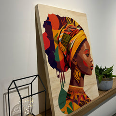 Quadro Decorativo - Afro 50 x 33 cm - Muralist Decor