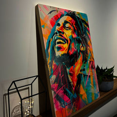 Quadro Decorativo - Colorfull Bob Marley 50 x 33 cm - Muralist Decor