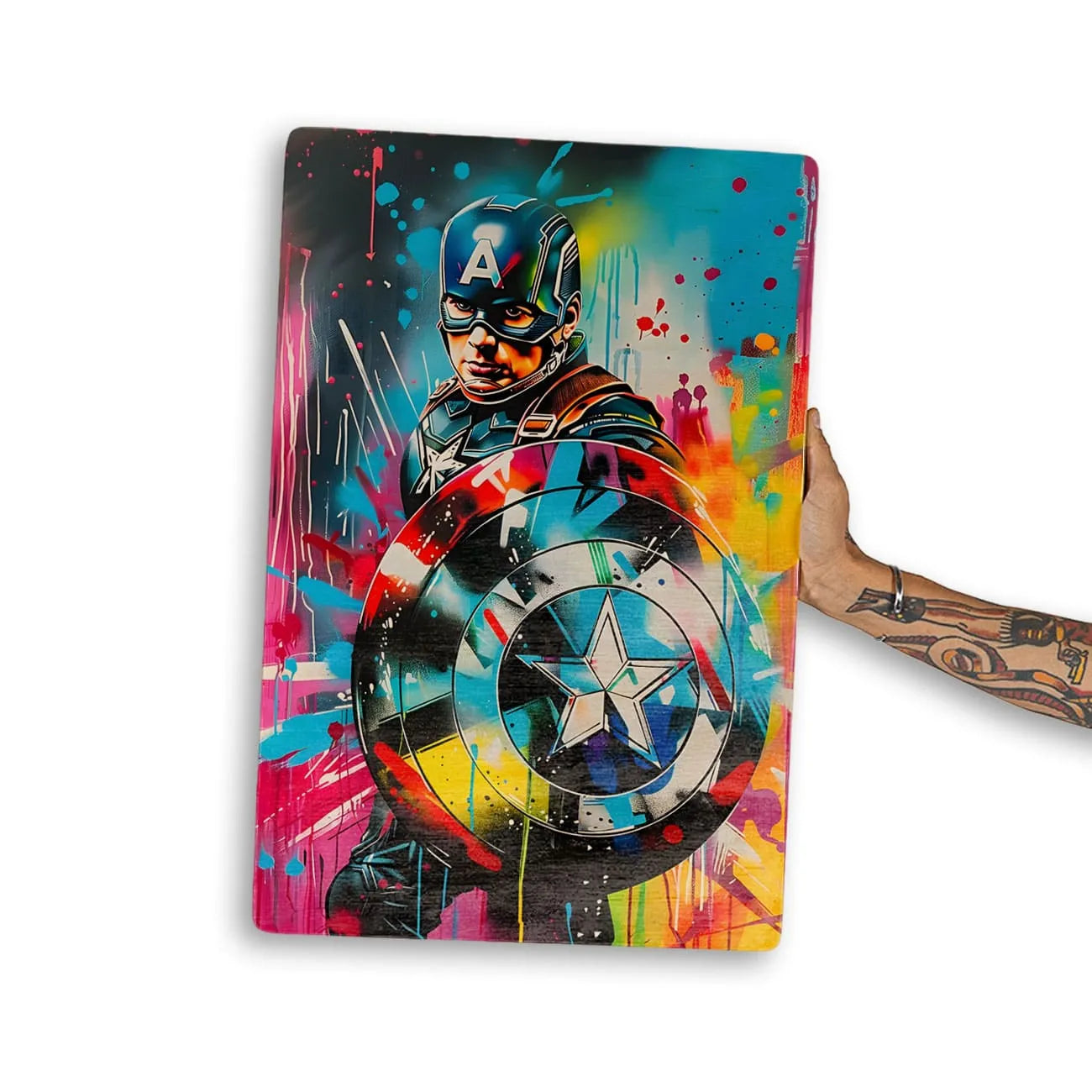 Quadro Decorativo - Colorfull Capitão América