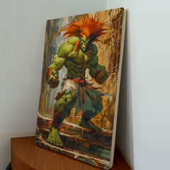 Quadro Decorativo - Blanka Street Fighter 50 x 33 cm - Muralist Decor