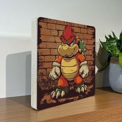 Quadro Decorativo - Bowser - Mario Bros 20 x 20 cm - Muralist Decor