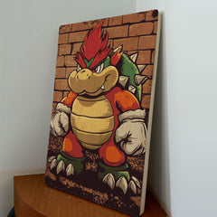 Quadro Decorativo - Bowser - Mario Bros 50 x 33 cm - Muralist Decor