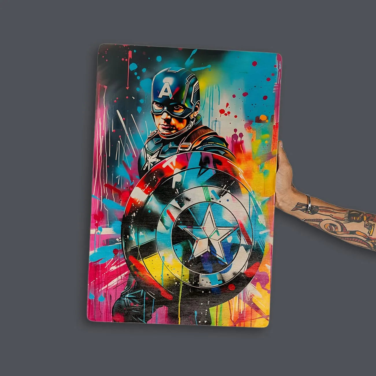 Quadro Decorativo - Colorfull Capitão América