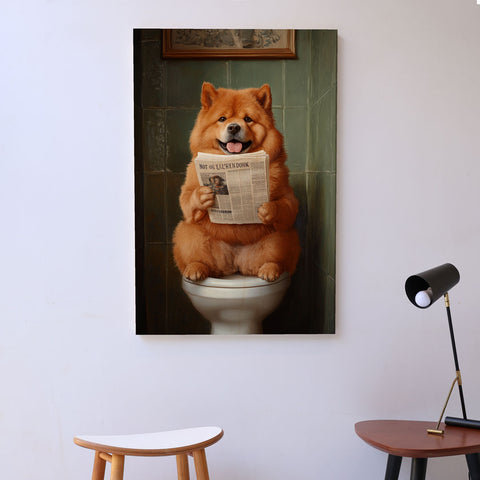 Quadro Decorativo  - Chow Chow Banheiro