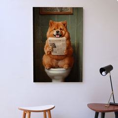 Quadro Decorativo  - Chow Chow Banheiro