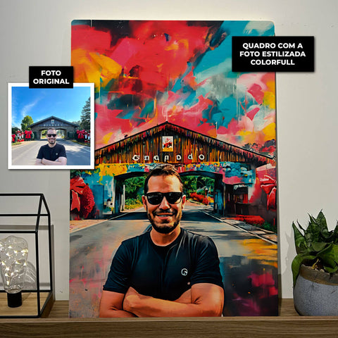 Quadro Personalizado - Sua foto no estilo Colorfull - Muralist Decor