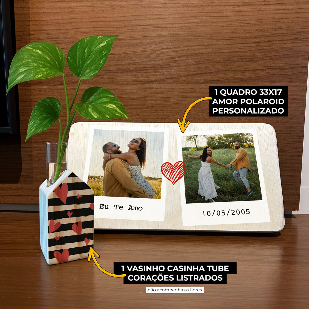 Quadro Decorativo Personalizado - Kit Dia dos namorados Nosso Momento