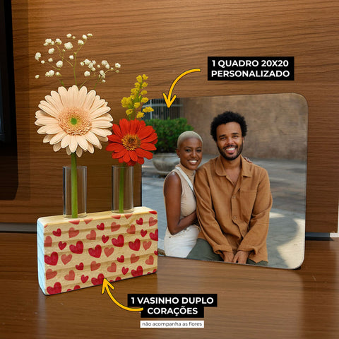 Quadro Decorativo Personalizado - Kit Dia dos namorados Dois Amores