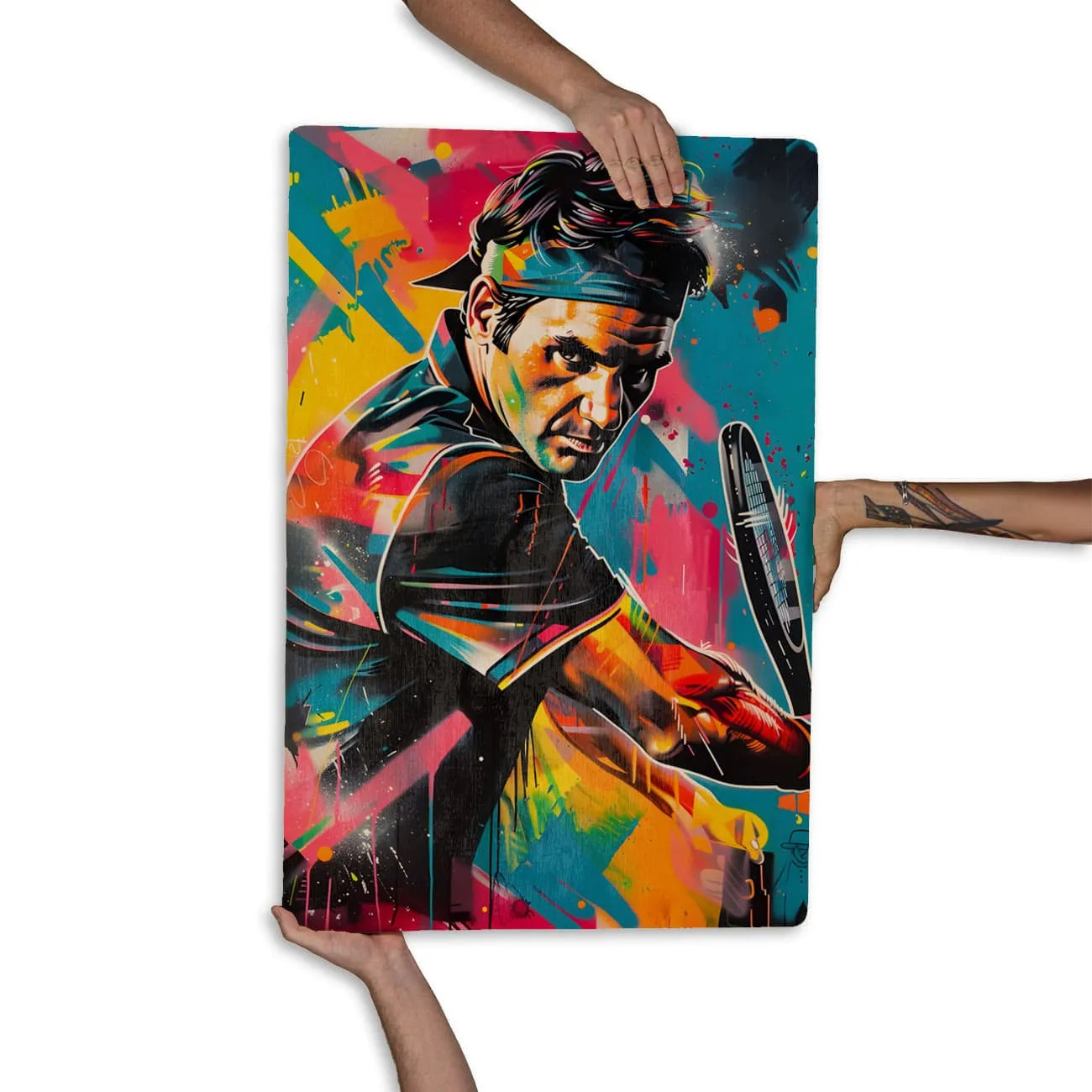 Quadro Decorativo - Colorfull Roger Federer