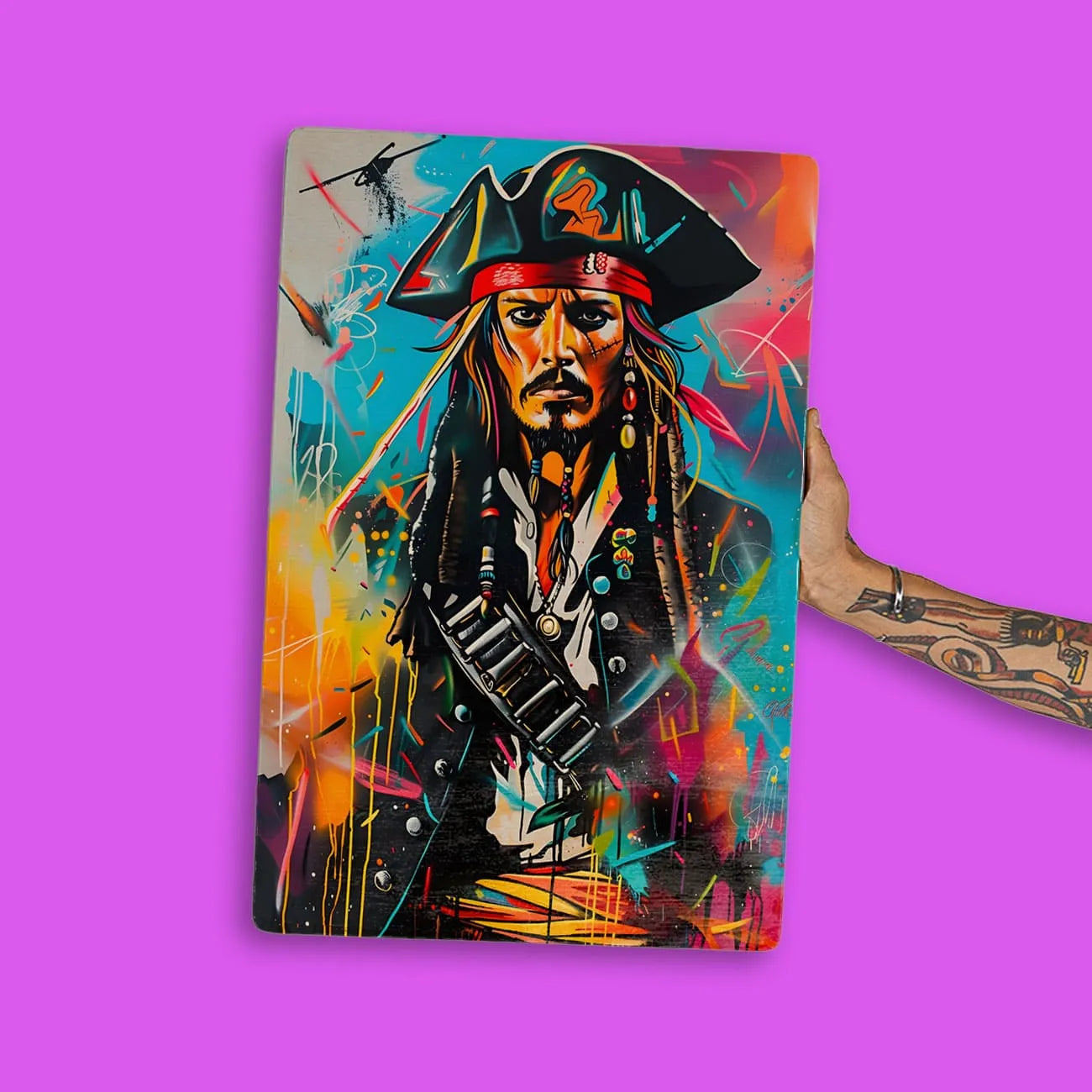 Quadro Decorativo - Colorfull Jack Sparrow