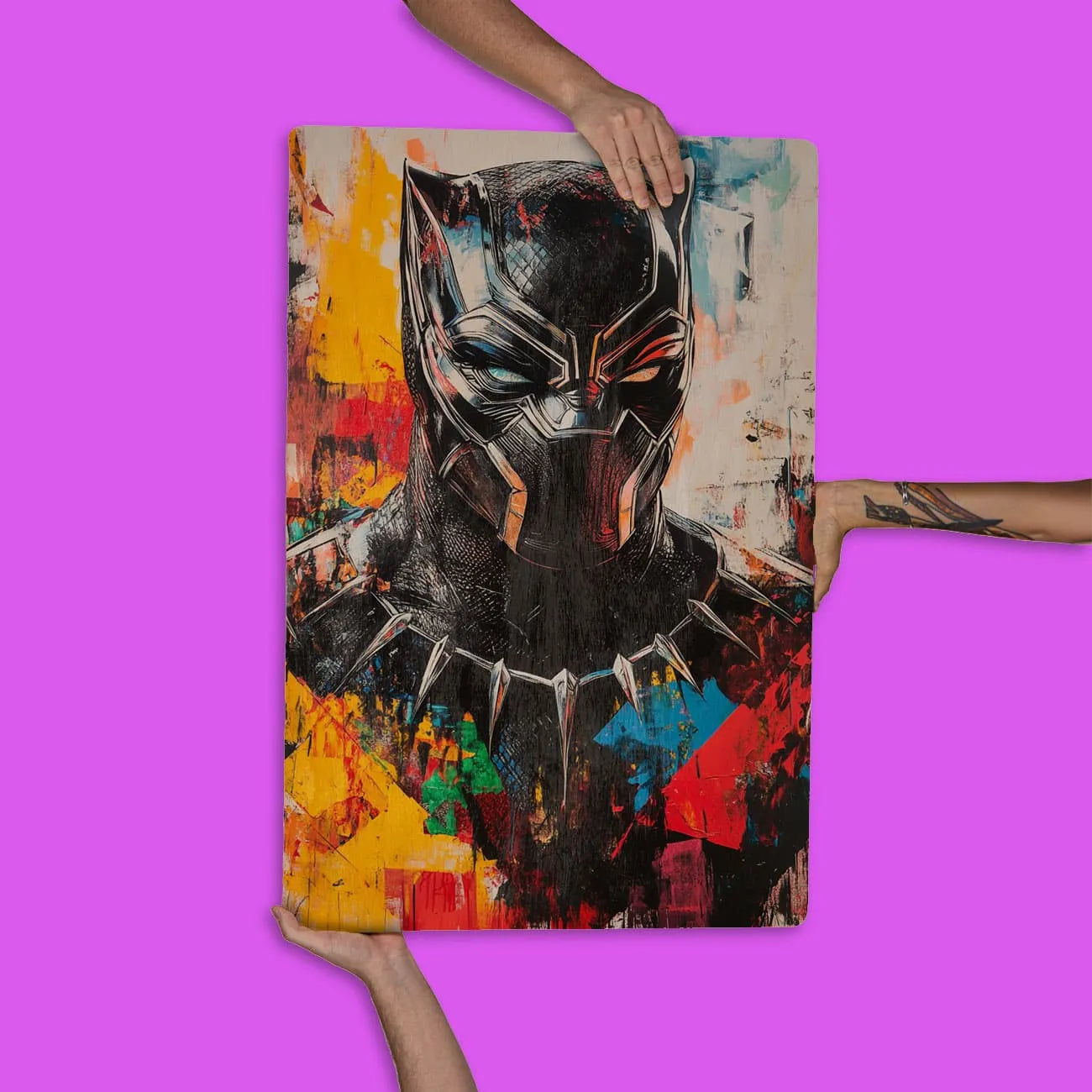 Quadro Decorativo - Colorfull Pantera Negra