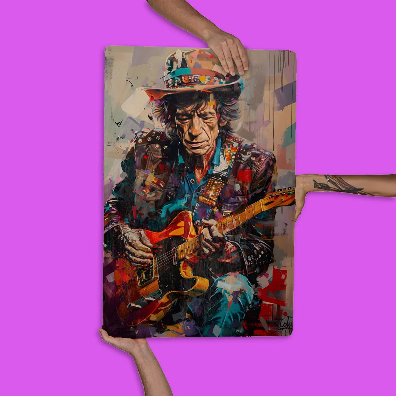 Quadro Decorativo - Colorfull Rolling Stones