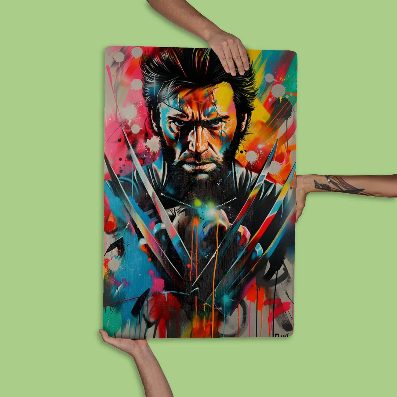 Quadro Decorativo - Colorfull Wolverine